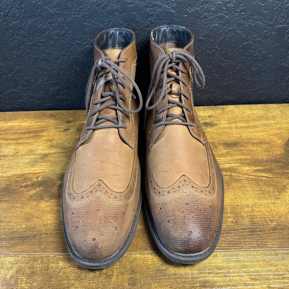 Johnston & Murphy Wingtip 59-31712 Brown Leather Brogue Boot  display picture 2